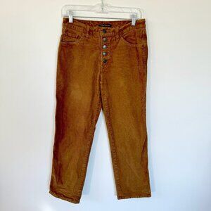 Lucky Brand Corduroy Mid Rise Authentic Straight Crop 6/28